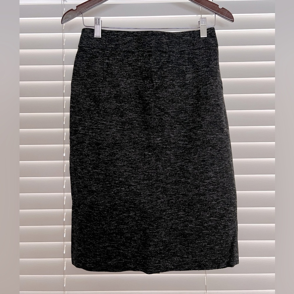 Theory grey/black wool pencil skirt, 4